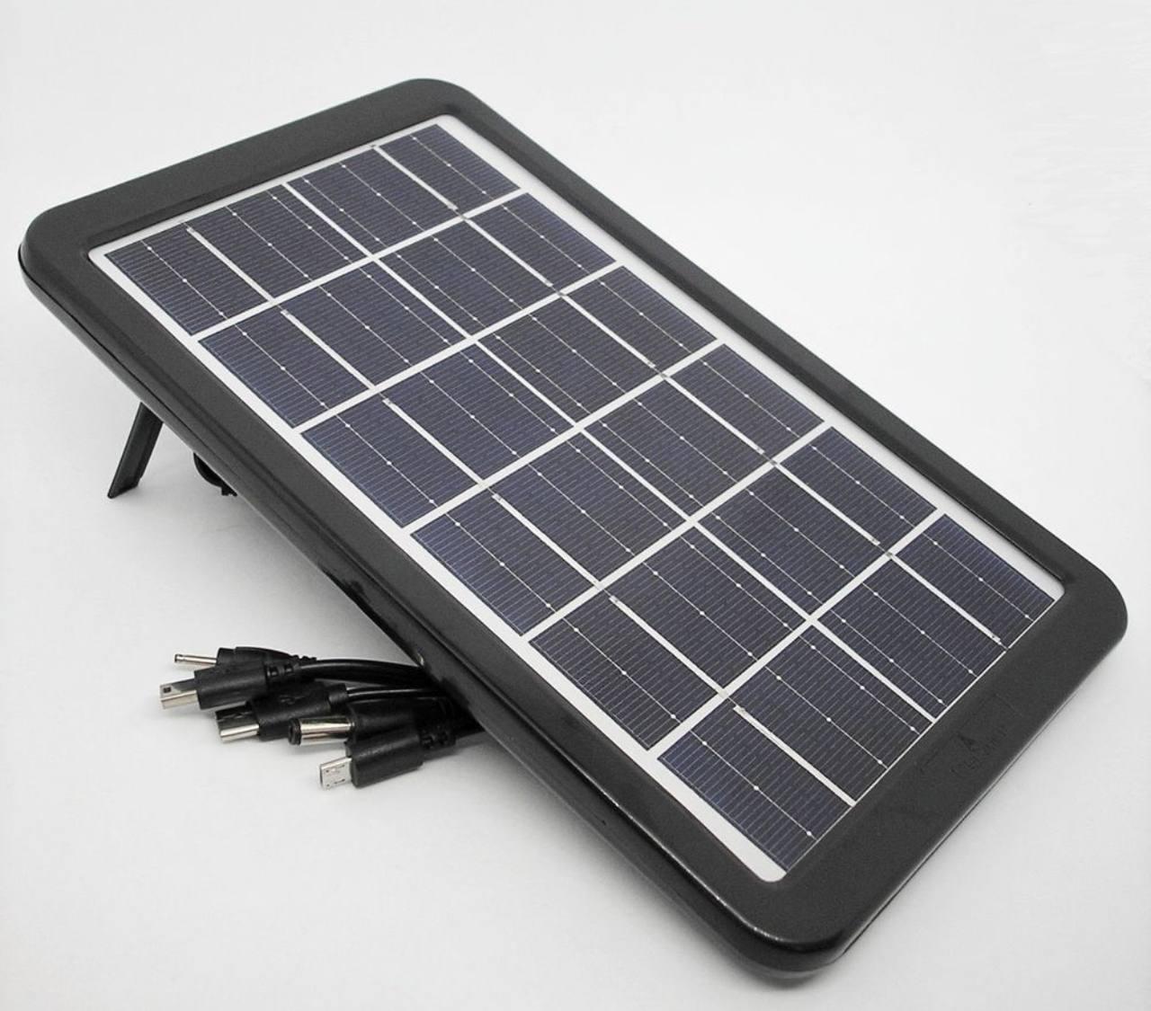 Сонячна панель CcLamp CL-630 батарея 3W на підставці портативна з USB-кабелем з різними входами (2349169535) Сонячна панель CcLamp CL-630 батарея 3W на підставці портативна з USB-кабелем з різними входами (2349169535)