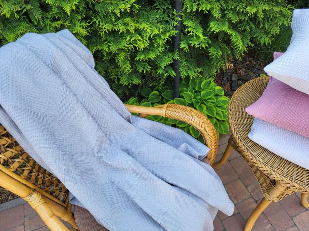 Покрывало Пике Вафелька 160x220 см Светло-серый (11193) - фото 4 Покрывало Пике Вафелька 160x220 см Светло-серый (11193) - фото 4