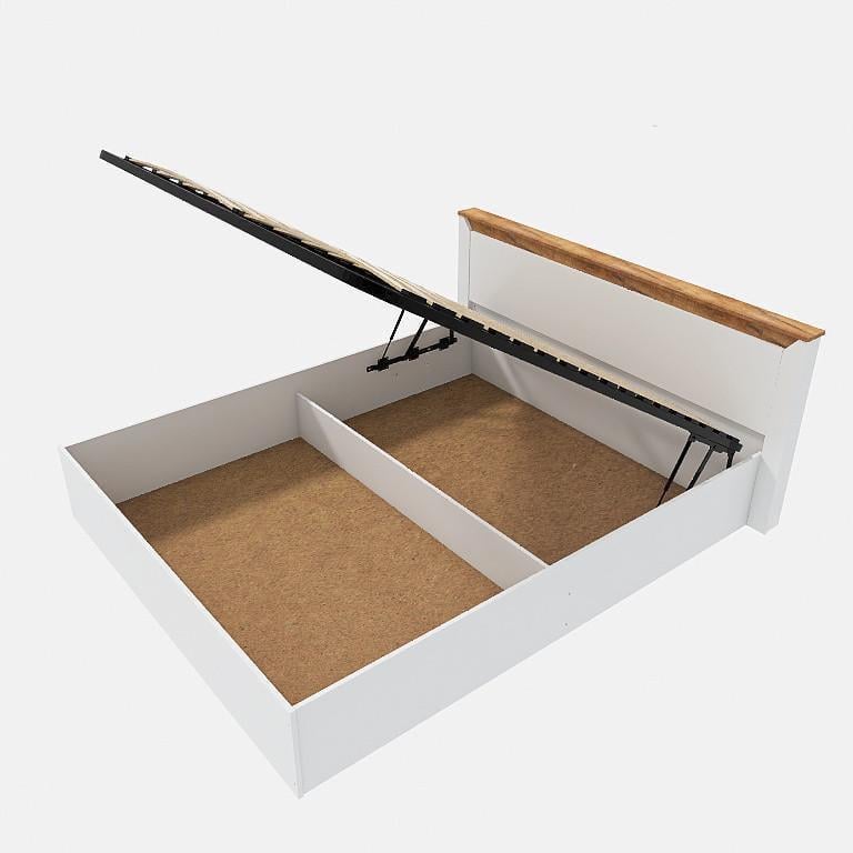 Кровать Эверест Нордик-1400 ламели/подъемный механизм 140x200 см Дуб крафт золотой/белый (ЕВ20642)