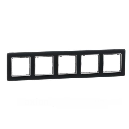 Рамка пятиместная Schneider Electric Sedna Elements Черное стекло (29674769)