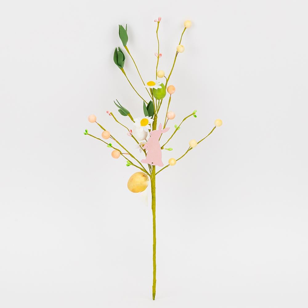 Декоративная веточка Пасхальный кролик 47 см (5107-018) Декоративная веточка Пасхальный кролик 47 см (5107-018)