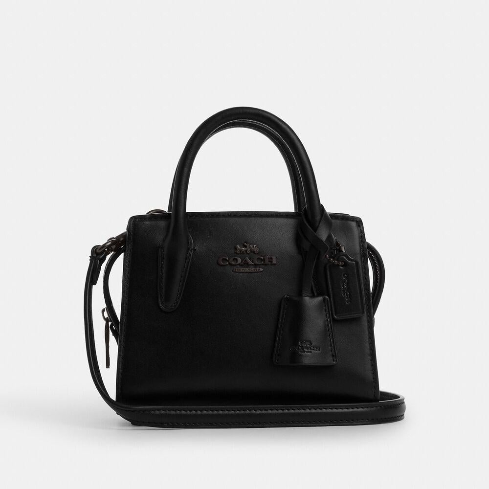 Сумка кожаная Coach Andrea Mini Carryall Черный
