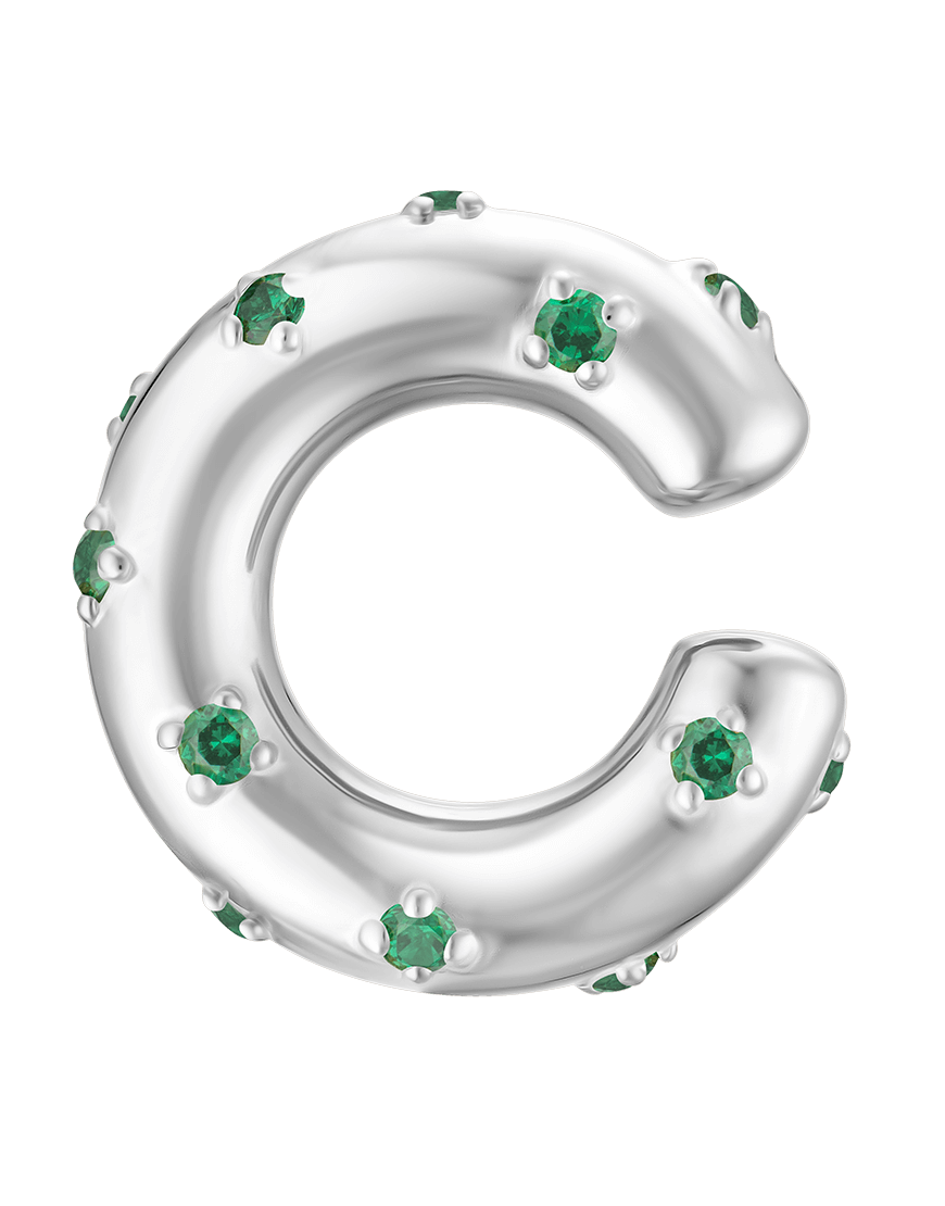Каф Spark green жіночий RIMMART JEWELRY срібний One size Каф Spark green жіночий RIMMART JEWELRY срібний One size