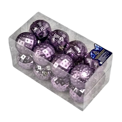 Елочные новогодние шарики Магические 9606 пластиковые 6 см 16 шт. (584930)