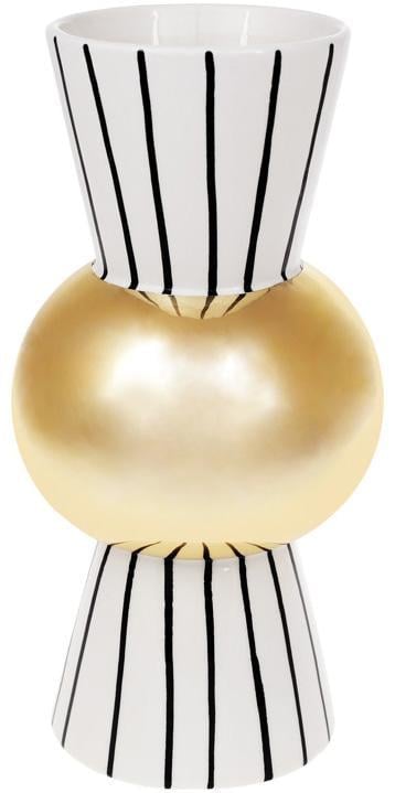Ваза керамічна Kamarin 29 см Чорні смуги/Золото (BD-733-330)