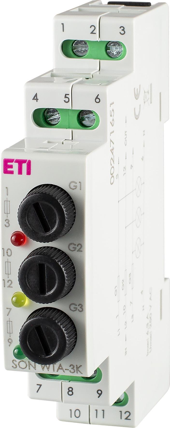 Индикатор наличия напряжения ETI SON WTA-3K LED трехфазный с защитой 6,3A 5x20 мм (2471651)