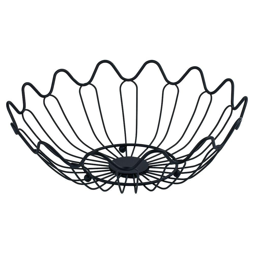 Кошик для сервірування фруктів металевий сітчастий 29 см Black (33148010)