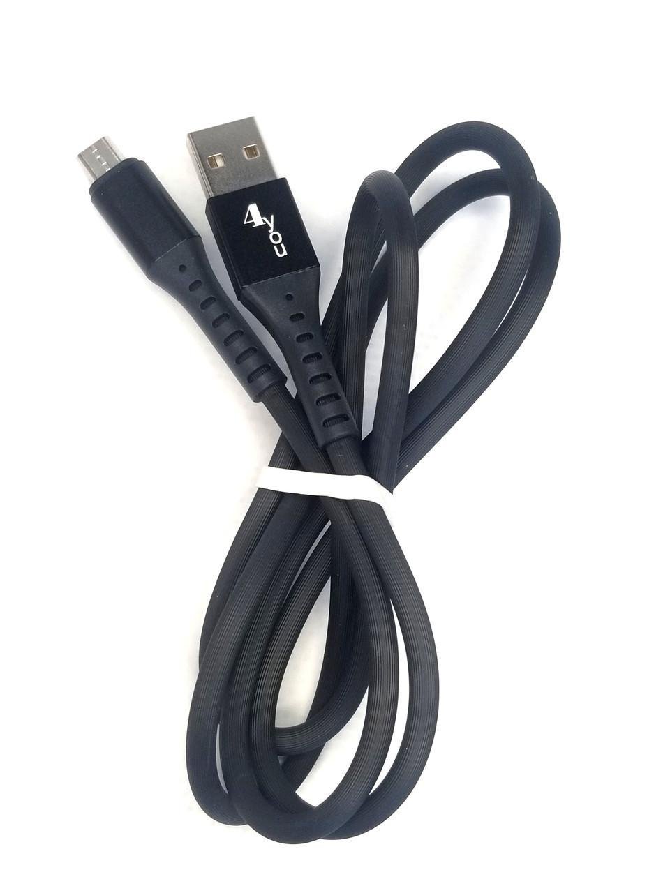 Кабель 4you USB-Micro USB Telon 2.1A Черный - фото 2