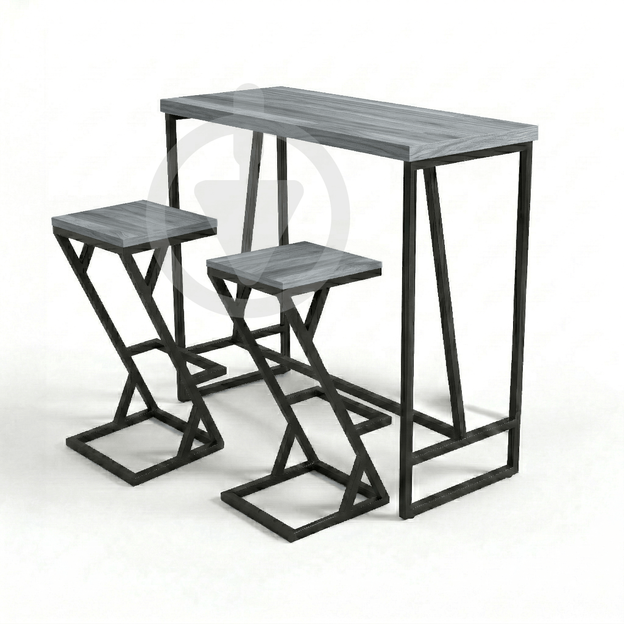 Барный стол со стульями AVVS Лофт 1110х470 мм натуральное дерево 40 мм/металлический каркас Черный/Канадская Сосна Барный стол со стульями AVVS Лофт 1110х470 мм натуральное дерево 40 мм/металлический каркас Черный/Канадская Сосна