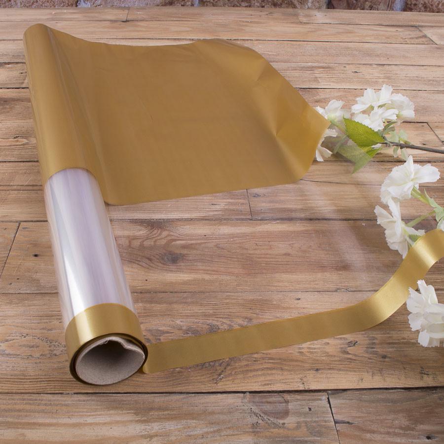 Пленка с прозрачным краем 60 см 10 м Золотой (4826-24)