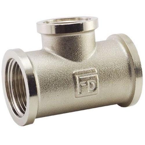 Тройник переходной FADO Srl FITT NICKEL 3/4"x1/2"x3/4" РО-РО-РО латунь (T04)