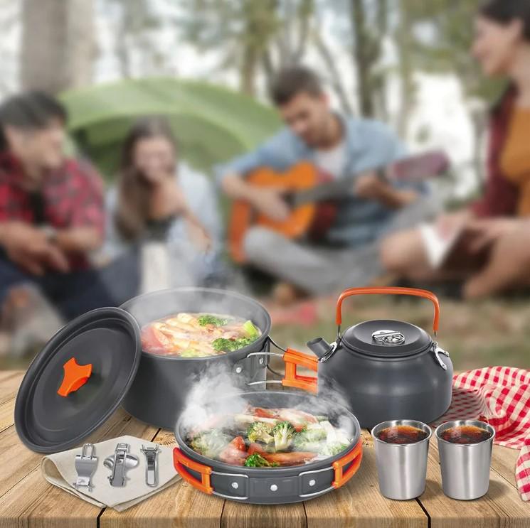 Набор посуды для туризма HALIN Camping Appliance со столовыми приборами - фото 8