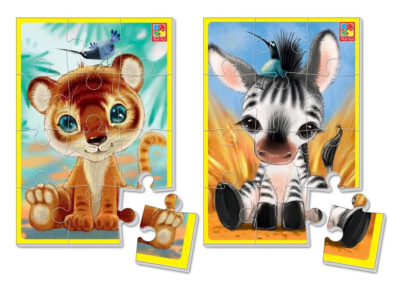 Пазли м'які Vladi Toys А5 Зебрик і тигрів (VT1103-42)