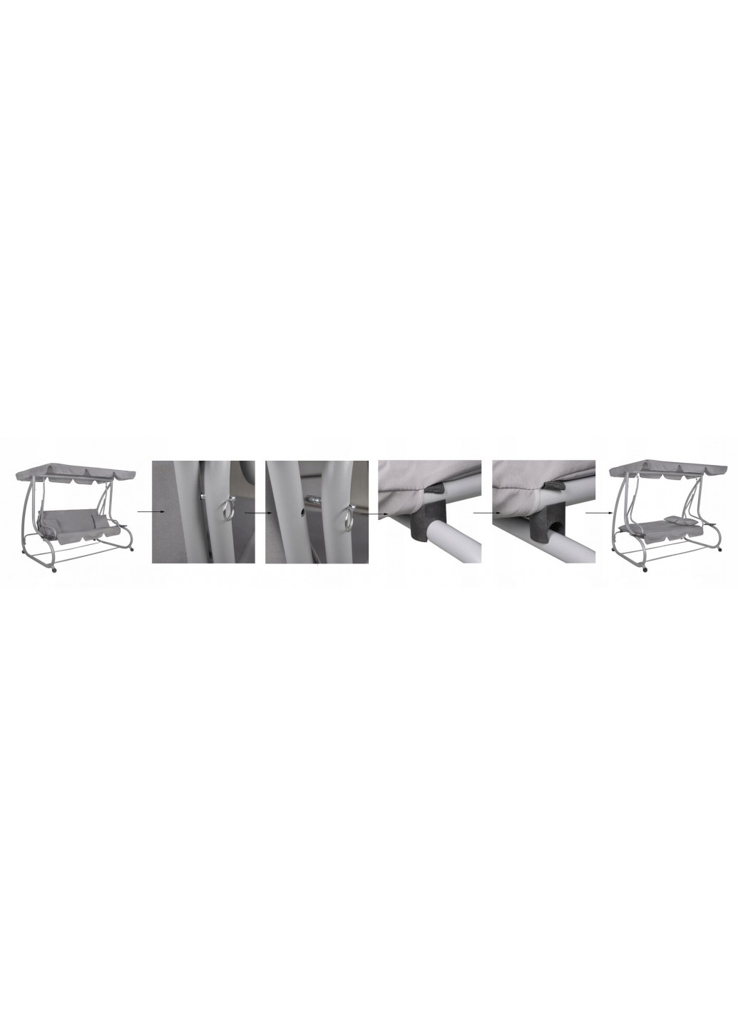 Садова гойдалка Springos Venezia 163x193 см Світло-сірий (GS0015) - фото 12 Садова гойдалка Springos Venezia 163x193 см Світло-сірий (GS0015) - фото 12