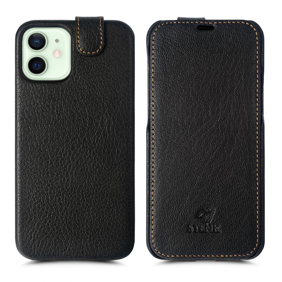 Чехол флип Stenk Premium для Apple iPhone 12 mini Черный (68388)