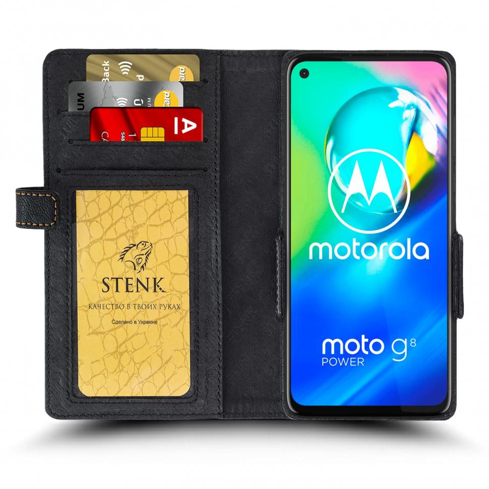 Чехол книжка Stenk Wallet для Motorola Moto G8 Power Черный (67263)