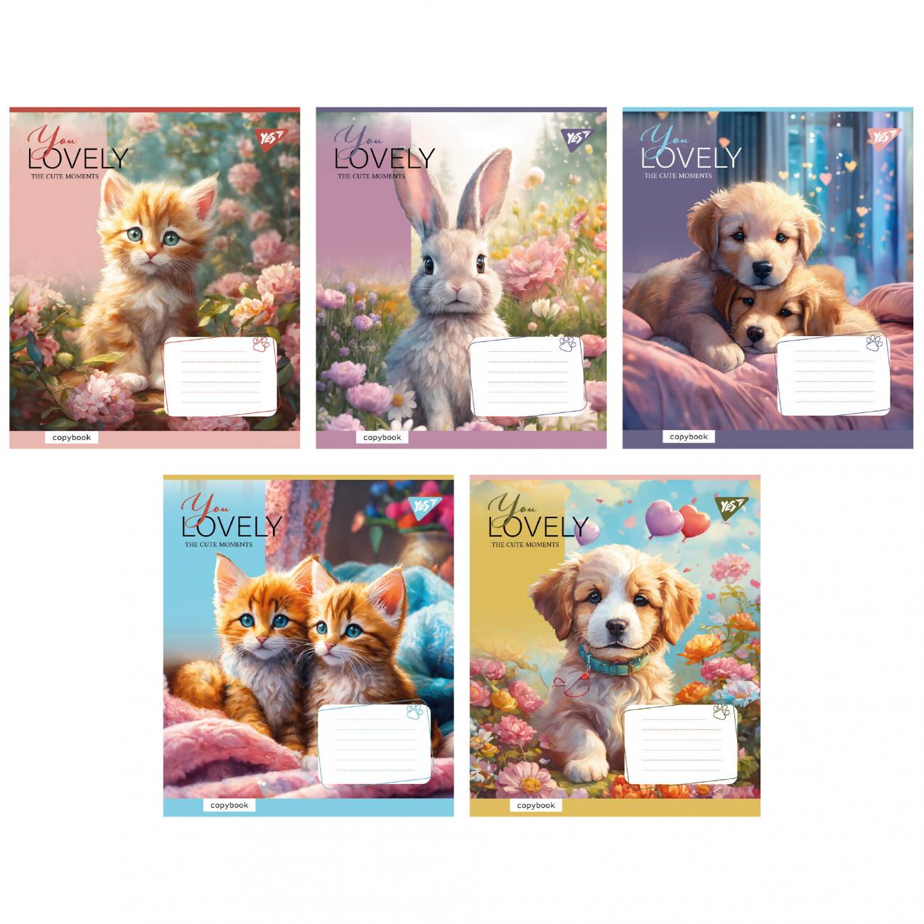 Зошити учнівські у лінійку YES You Lovely 12 арк. 25 шт. в уп. (MTT-182818)