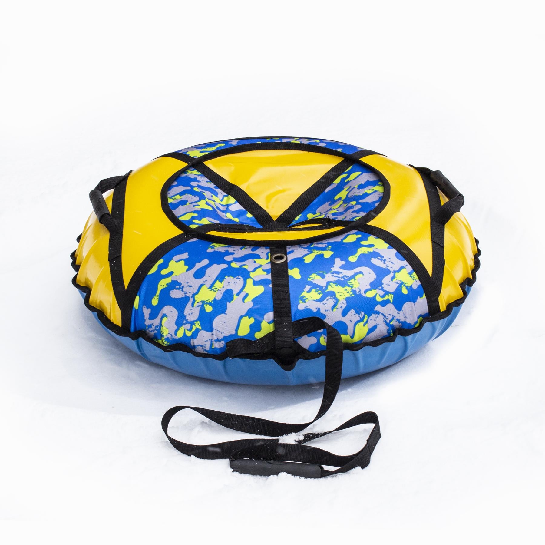 Надувные санки-ватрушка Kospa 120 см Желтый/Камуфляж (113)