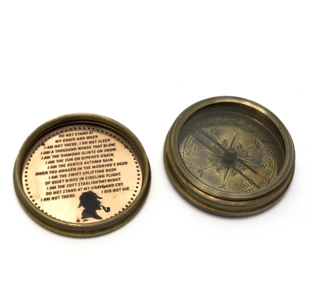 Компас Sherlock Holmes 6х2 см Бронзовий (29288)