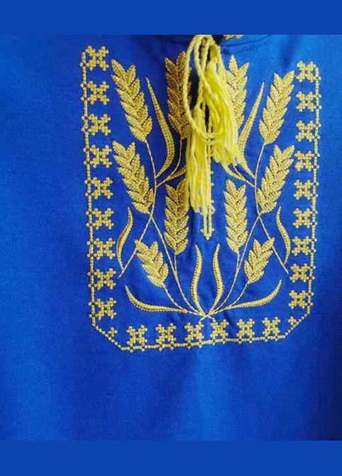 Вышиванка для мальчика трикотажная с колосками 128 см (13322-26-9) - фото 2 Вышиванка для мальчика трикотажная с колосками 128 см (13322-26-9) - фото 2