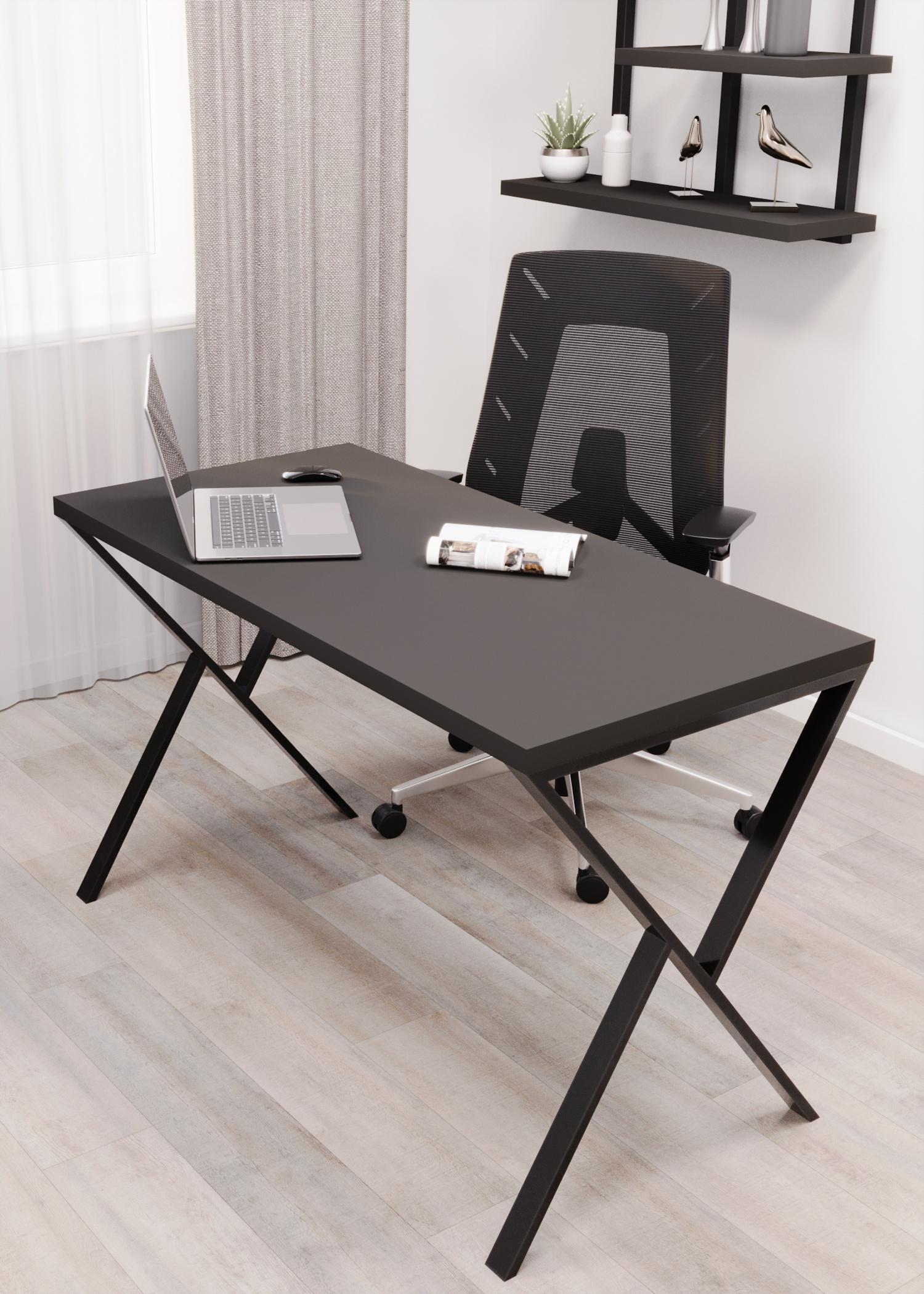 Стіл письмовий Loft Серія 16 1200х600х32 мм Антрацитовий