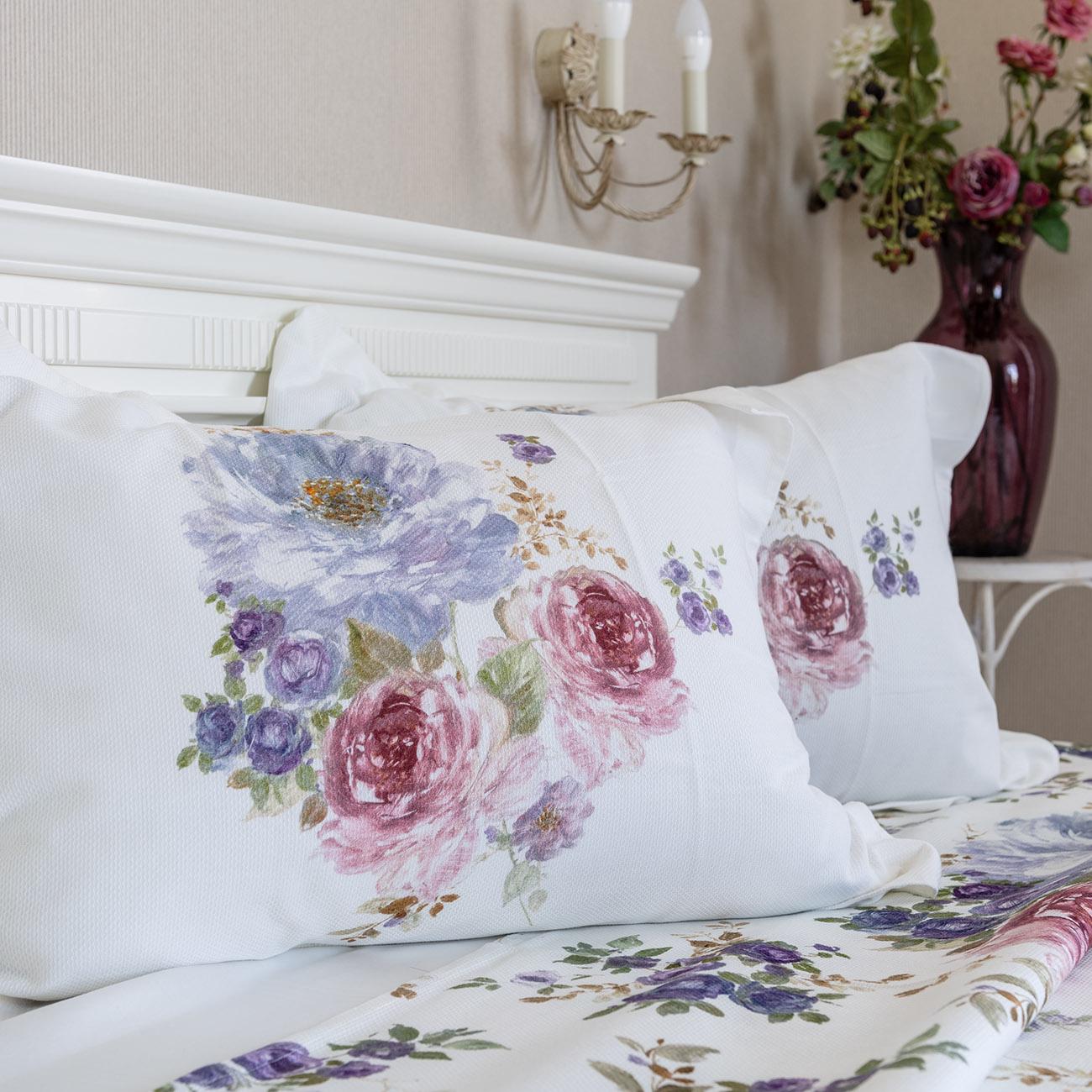 Набор покрывало Pike с наволочками Gul Guler Mavi Gul Разноцветный - фото 2