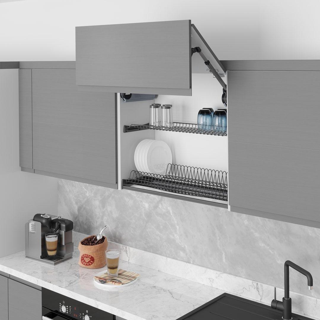 Сушарка для посуду Starax з рамою L 800 мм Антрацит (S-5161-A)