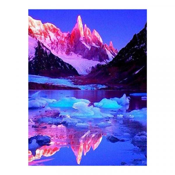 Алмазна мозаїка TK Group Чарівні гори на світанку 40х30 см з рамкою в коробці (GB76961-mt)