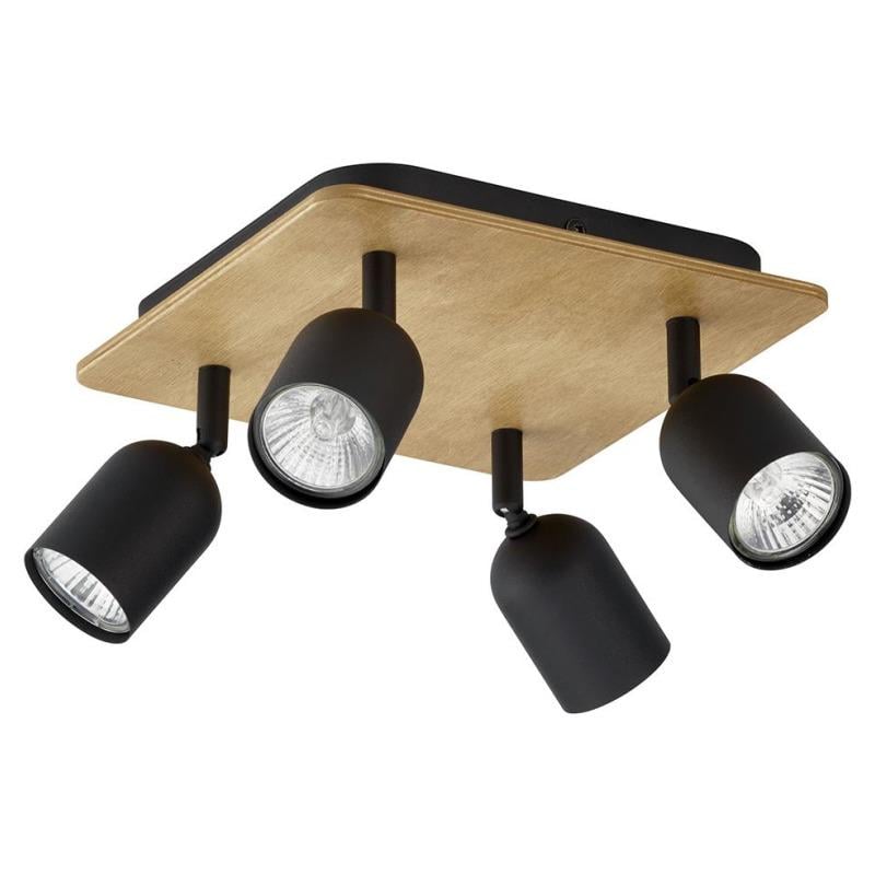 Спот TK-Lighting Top Wood 4 BK 3293