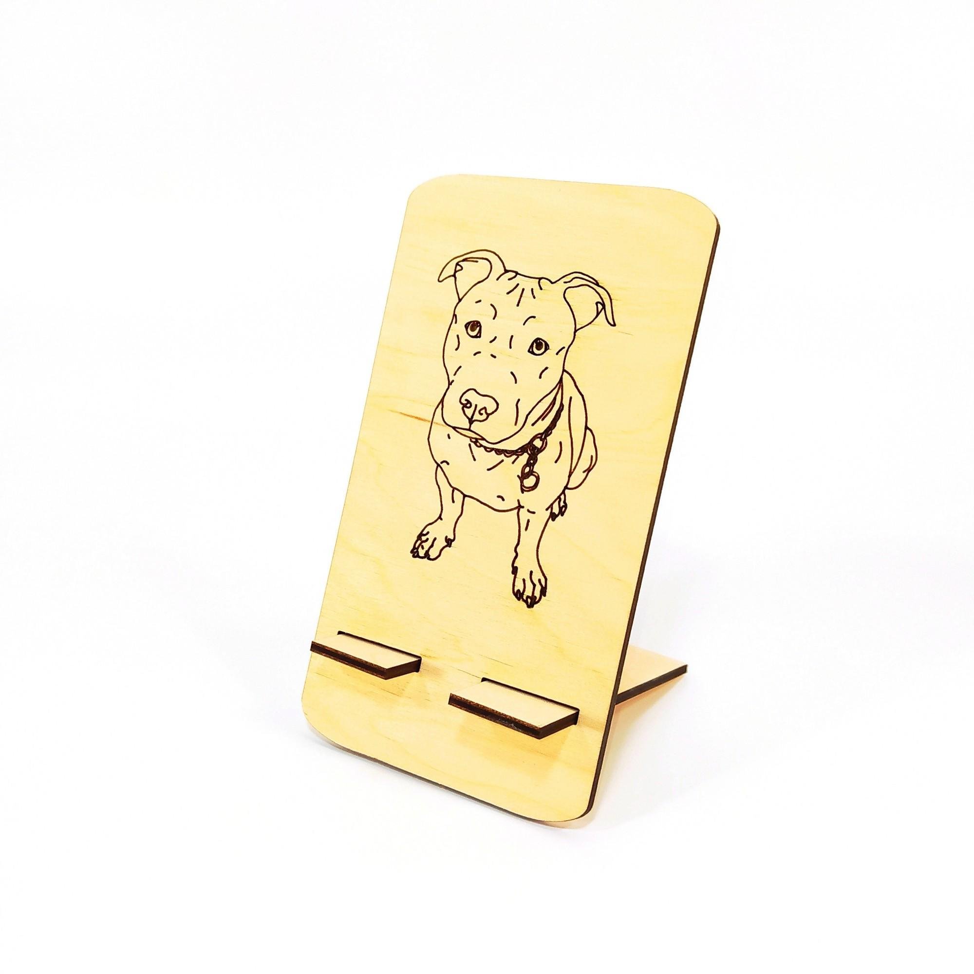 Подставка для телефона Майстерня містера Томаса Питбуль 18х10 см