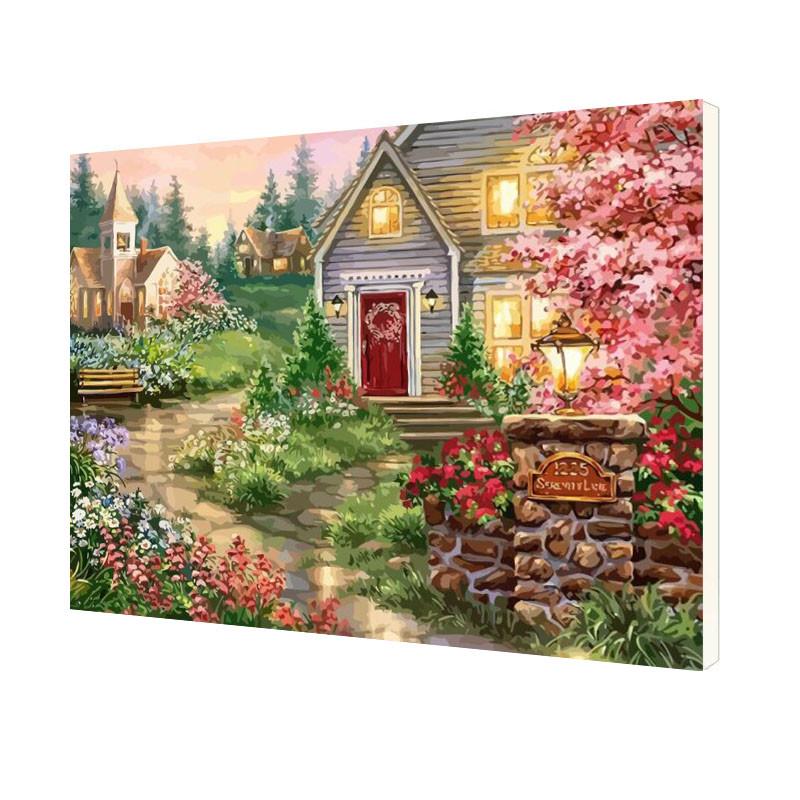 Картина по номерам Lesko DIY RSB8304 "Голландская деревушка"