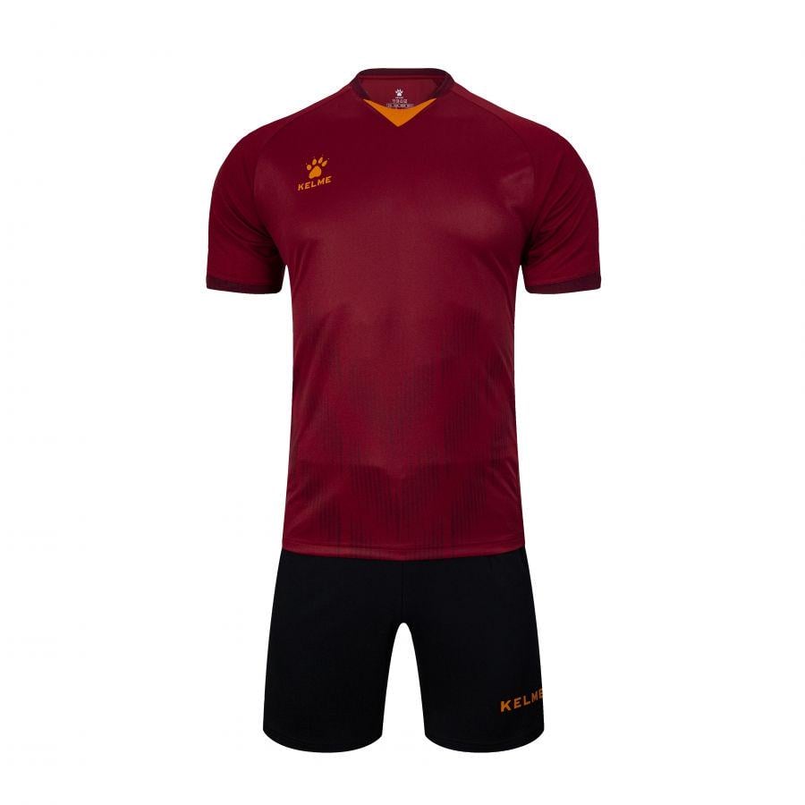 Комплект футбольной формы Kelme Mirida 2XL Бордовый/Оранжевый (3801096.9684)