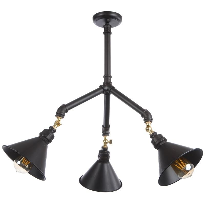 Люстра стельова лофт павук Brille BL-344S/3 E27 BZ на 3 плафона