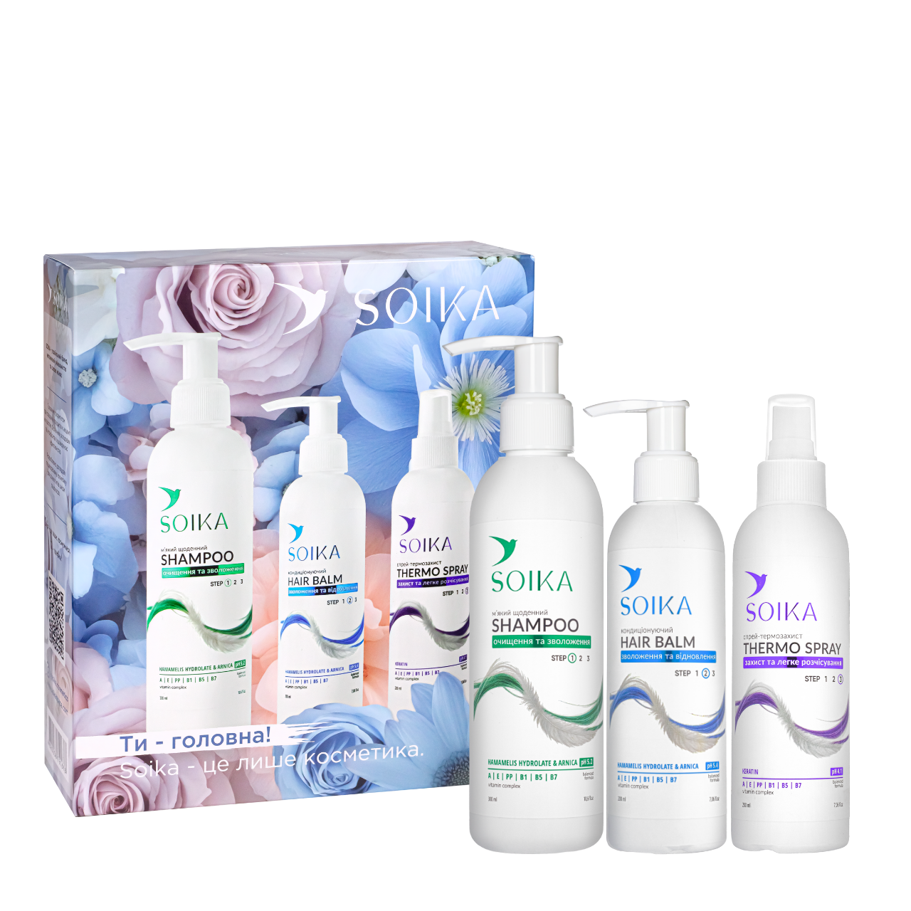 Набір для догляду за волоссям Soika 3в1
