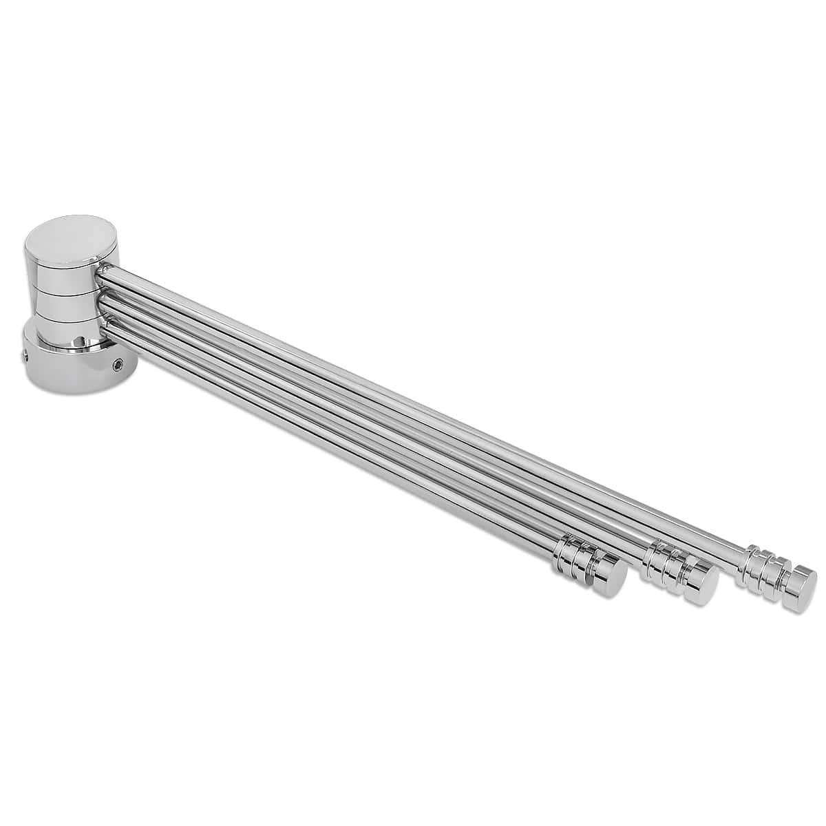 Полка поворотная для полотенцесушителя Laris ПП-300/3 из нержавеющей стали классик на стойку 30 мм Серебристая (132-127-71401072)