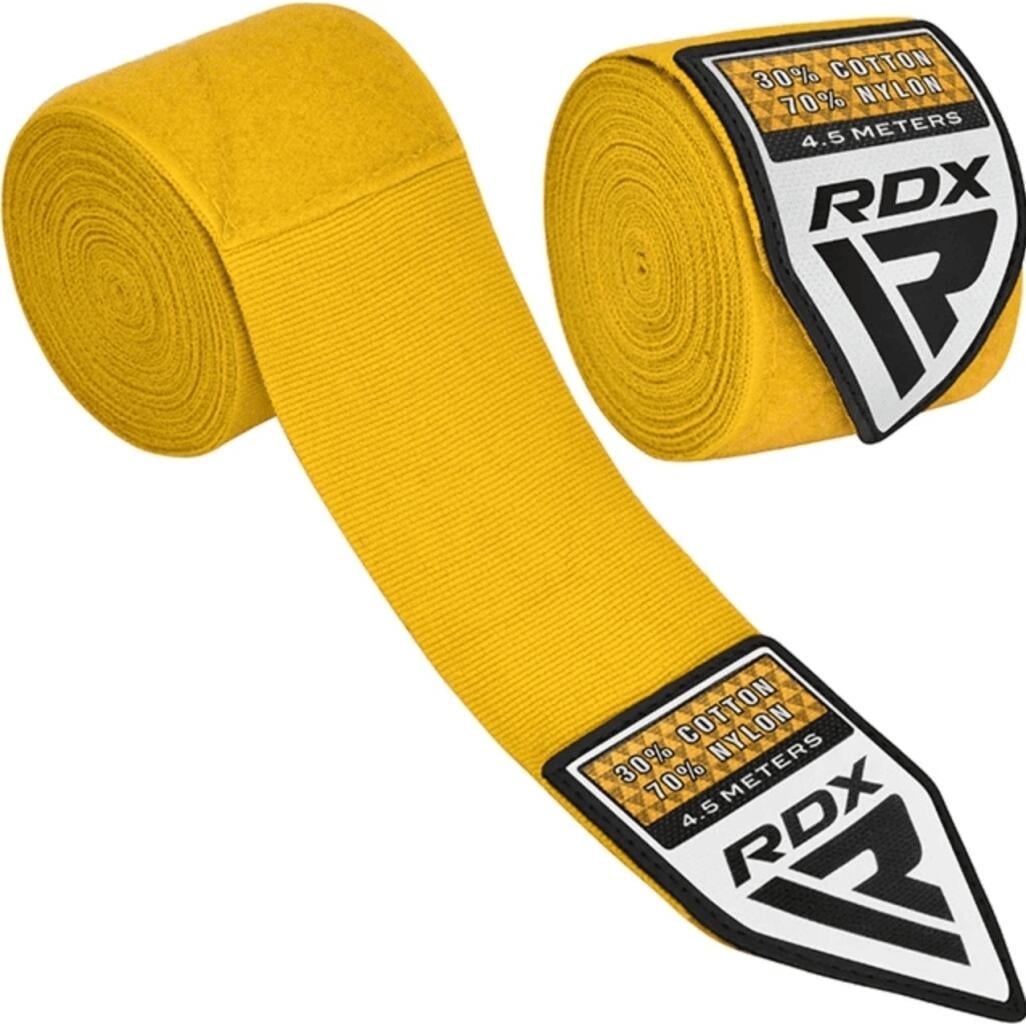 Бинты боксерские RDX HAND WRAPS 4,5м Желтый (HWX-RY+)