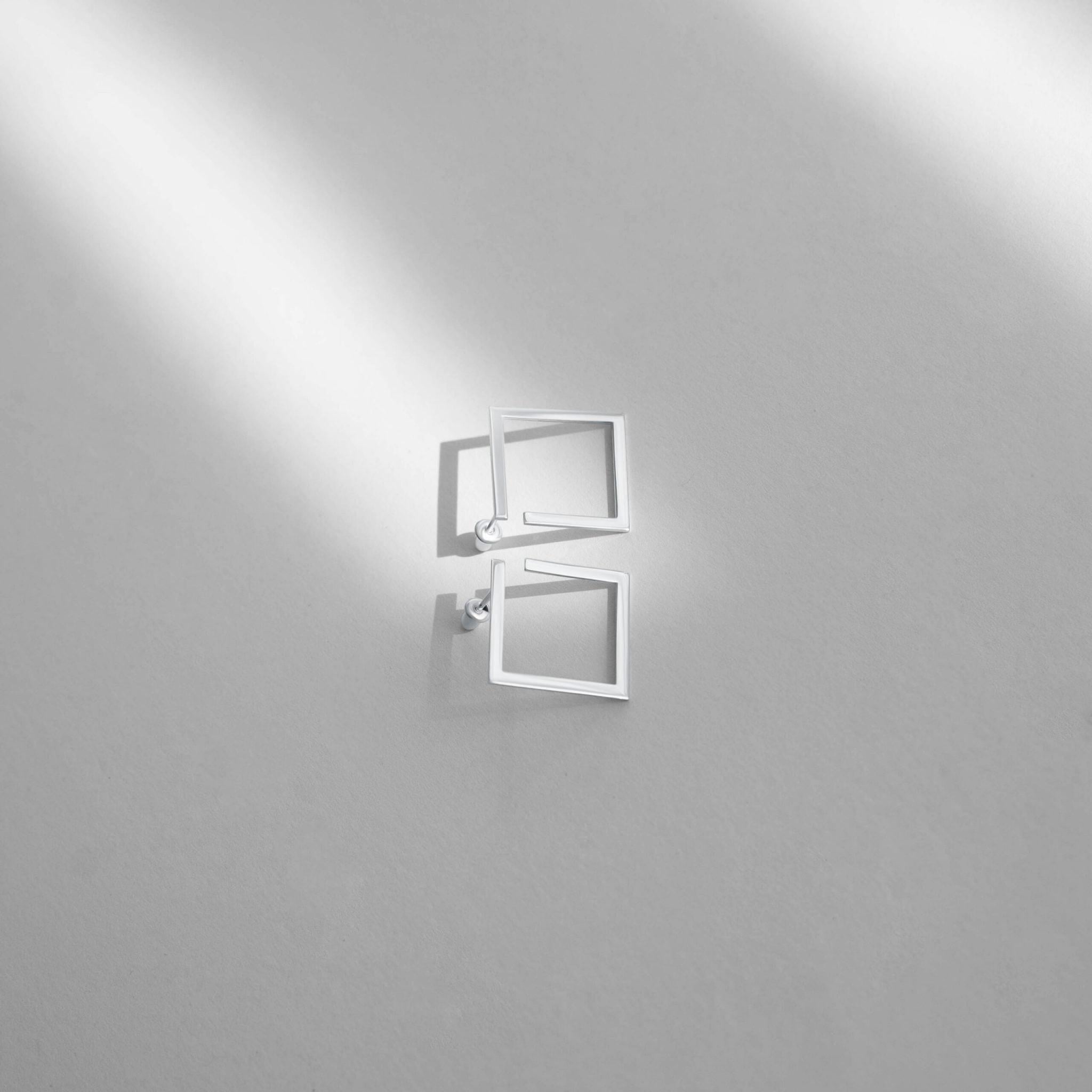 Серьги серебряные Геометрия (34411212)