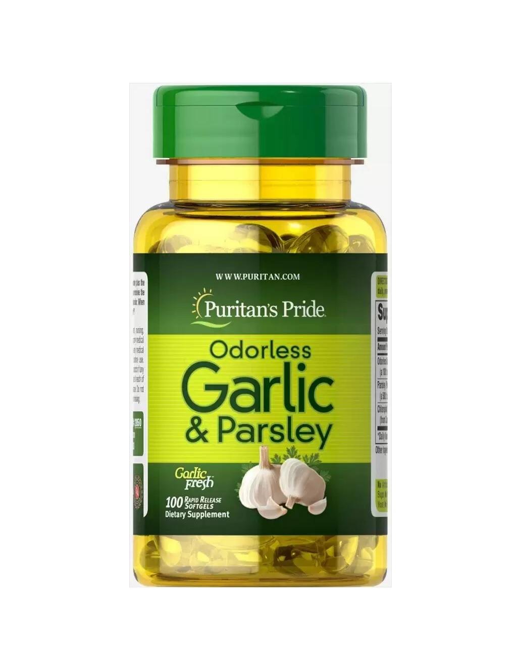 Часник Puritan's Pride Odorless Garlic 500 мг 100 Softgels