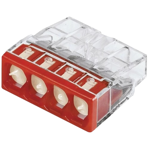 Клемма соединительная Wago 2273-244 4 провода 0,5–2,5 мм² 450 В с пастой (639008)