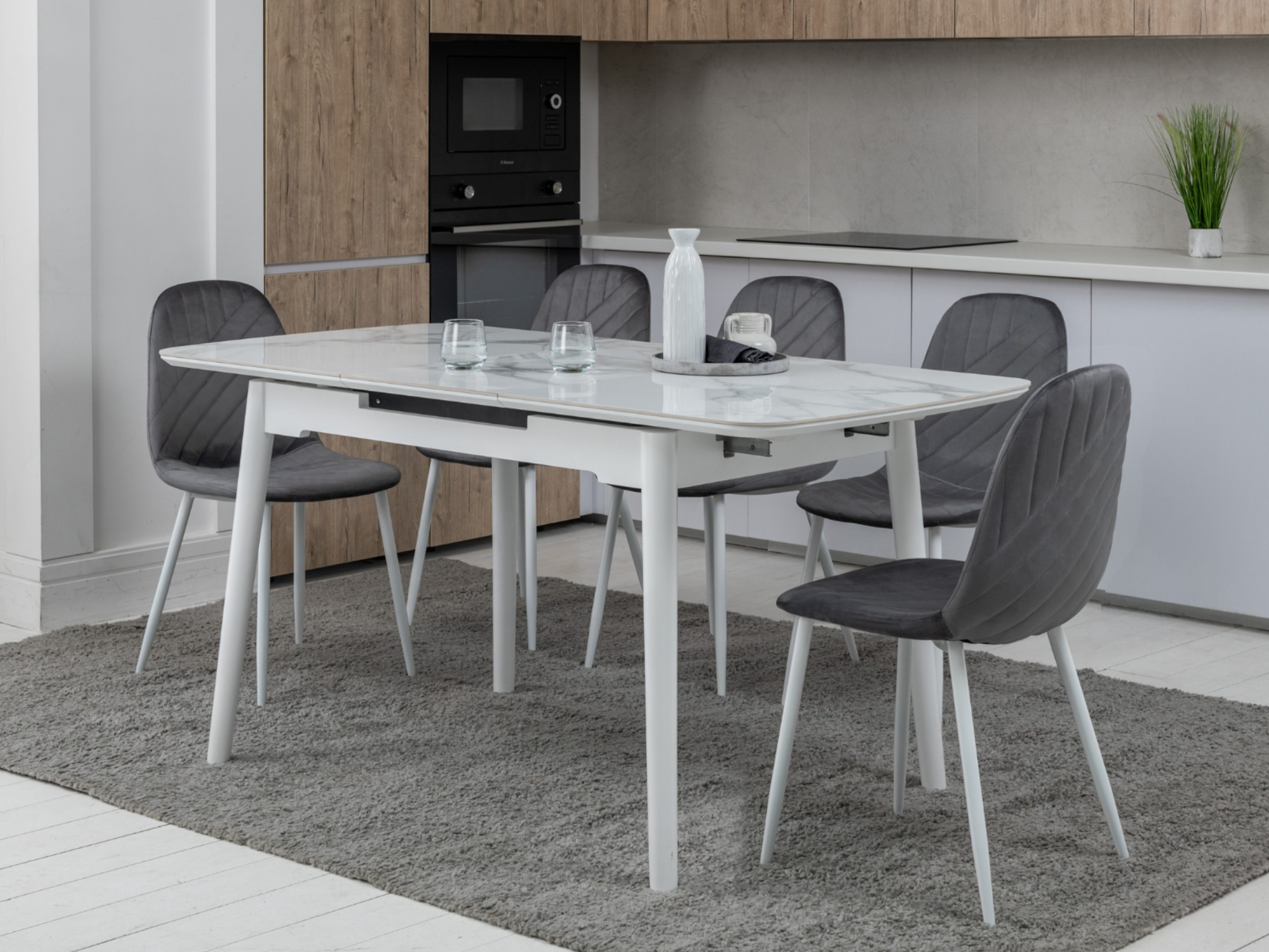 Стол обеденный раскладной Ветро 1200-1600/800/760 мм Вайд клауд/Белый(TМ-76) - фото 12 Стол обеденный раскладной Ветро 1200-1600/800/760 мм Вайд клауд/Белый(TМ-76) - фото 12