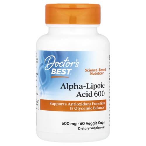 Альфа-липоевая кислота Doctor's Best Alpha-Lipoic Acid 600 мг 60 Veggie Caps (DRB-00133)