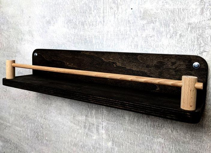 Полка настенная из дерева Касарабе Венге/Бланже (ПНС/00521201)