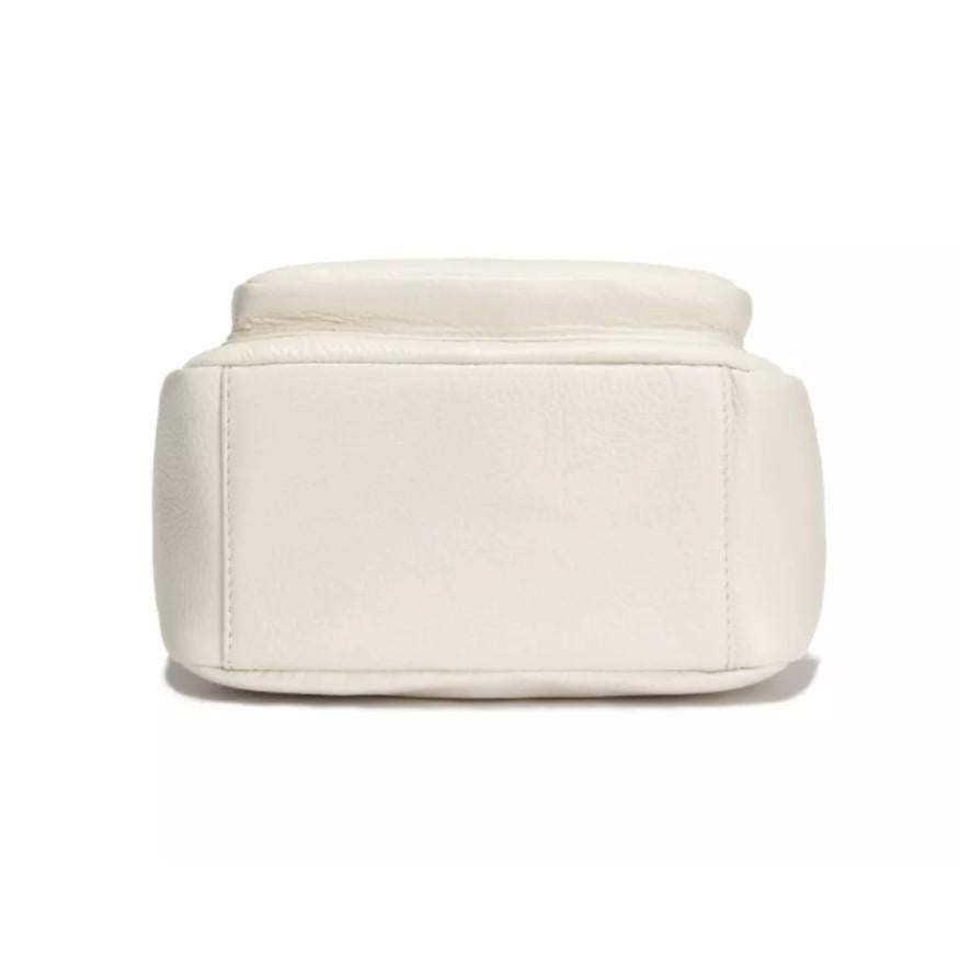 Жіночий рюкзак Lorian з натуральної шкіри з фронтальним та бічними карманами Молочний (LR 25172-white) - фото 5 Жіночий рюкзак Lorian з натуральної шкіри з фронтальним та бічними карманами Молочний (LR 25172-white) - фото 5