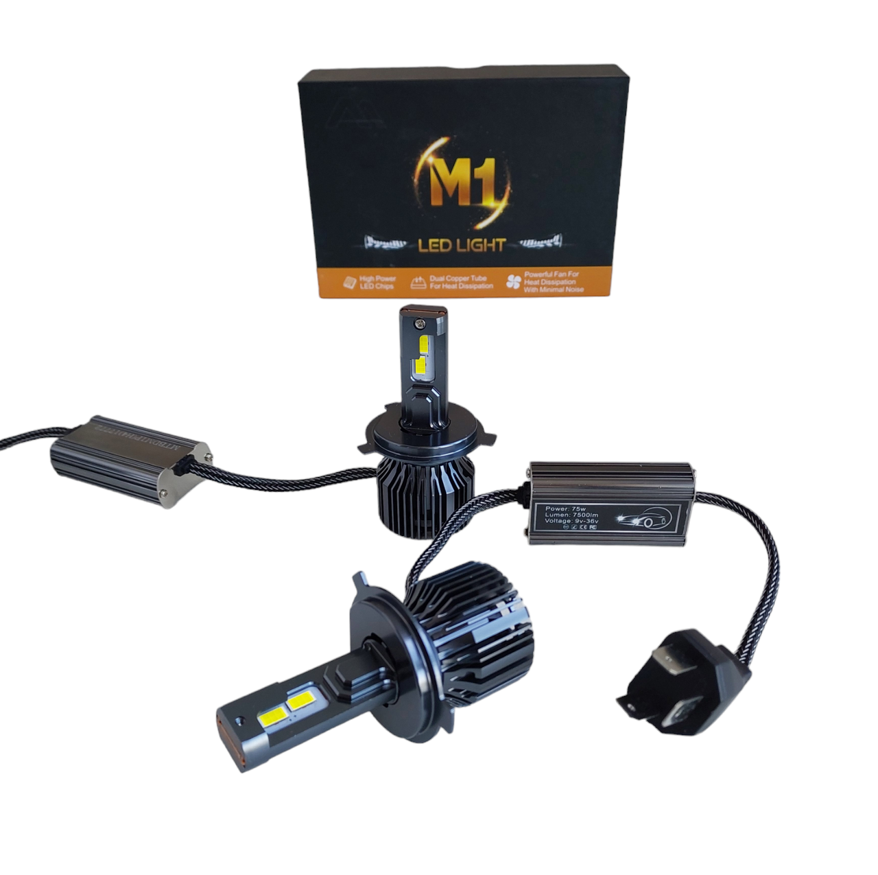 Светодиодные лампы Boorin H4 6000K 75W 7500lm 2 шт. (23297070)