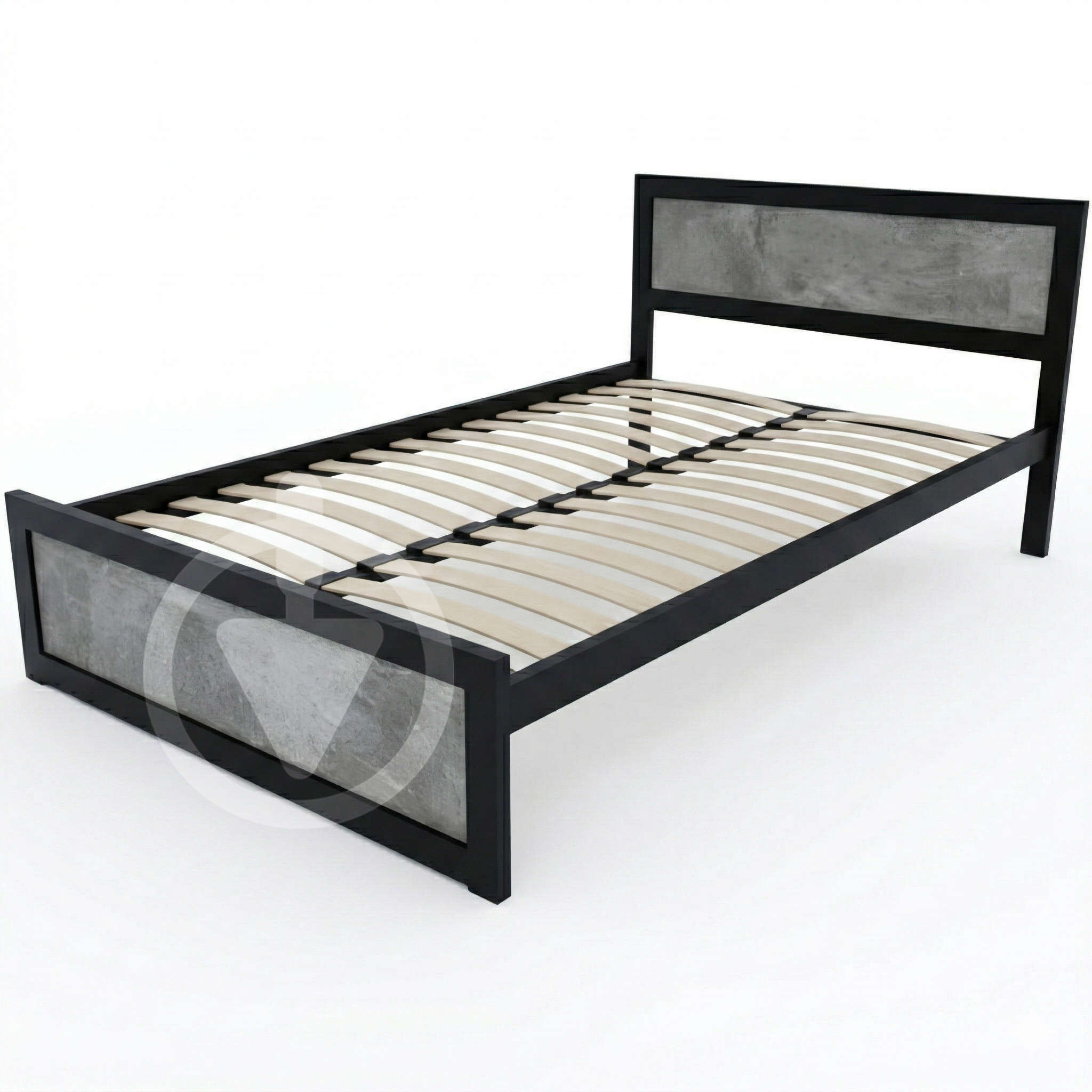 Кровать двуспальная RoMax Loft 120х200 см Индастриал/Черный