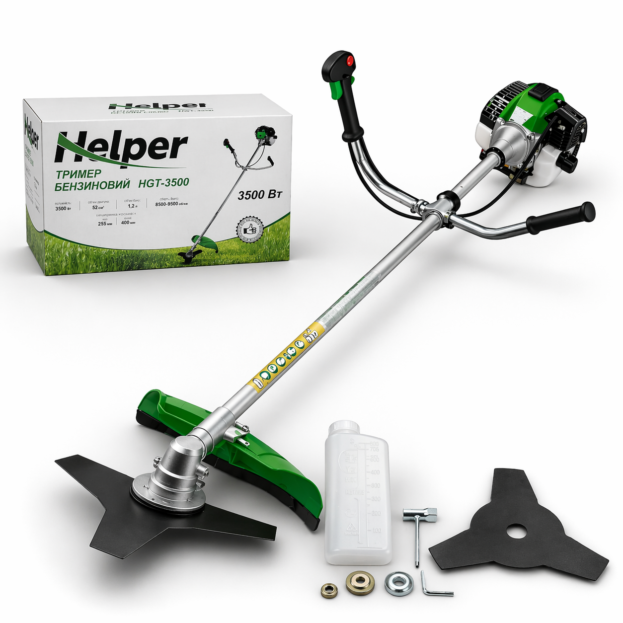 Мотокоса бензиновая Helper HGT-3500 3500 Вт 1,2 л для сорняков и травы Мотокоса бензиновая Helper HGT-3500 3500 Вт 1,2 л для сорняков и травы