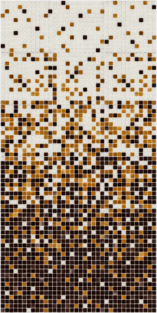 Мозаїка скляна AquaMo MX25-1-01-2-08-15 розтяжка градієнт 1912x317x4 мм в баню хамам Біло-коричневий (004112)