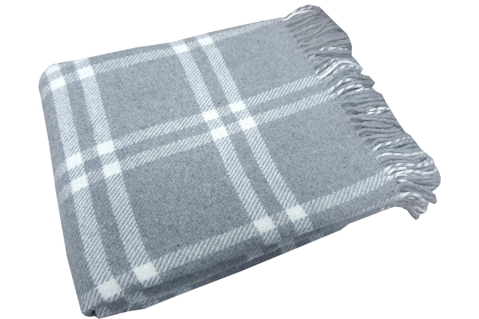 Плед Vladi Метро 200х220 см Бело-серый (2200000555212)