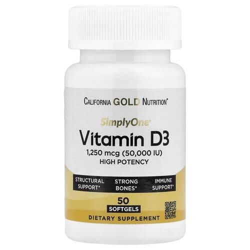 Витамин D Калифорния Gold Nutrition Vitamin D3 50,000 IU 50 жидких капс. (SPN-00378)
