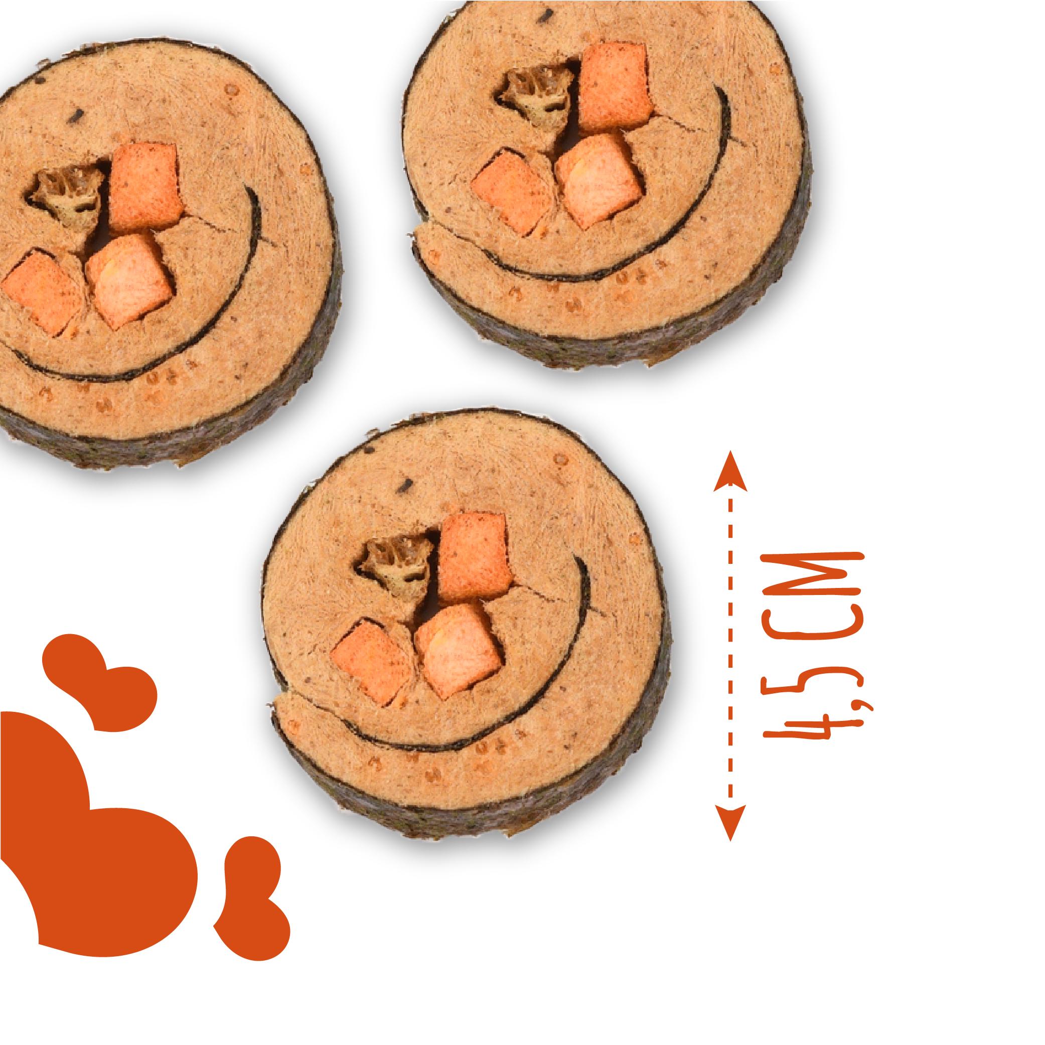 Ласощі для собак Mavsy Freeze dried SUSHI WITH RED CAVIAR суші лосося з червоною ікрою від 3-х місяців 50 г (24624818) - фото 3 Ласощі для собак Mavsy Freeze dried SUSHI WITH RED CAVIAR суші лосося з червоною ікрою від 3-х місяців 50 г (24624818) - фото 3